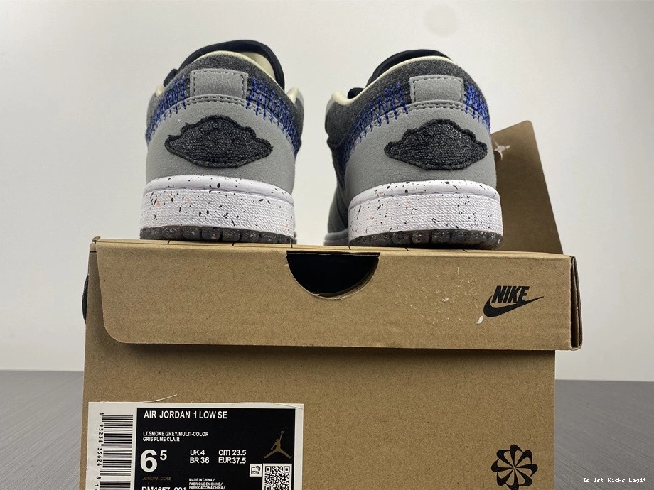 Jordan Black Low Crater 1 Grey - DM4657-001 0913